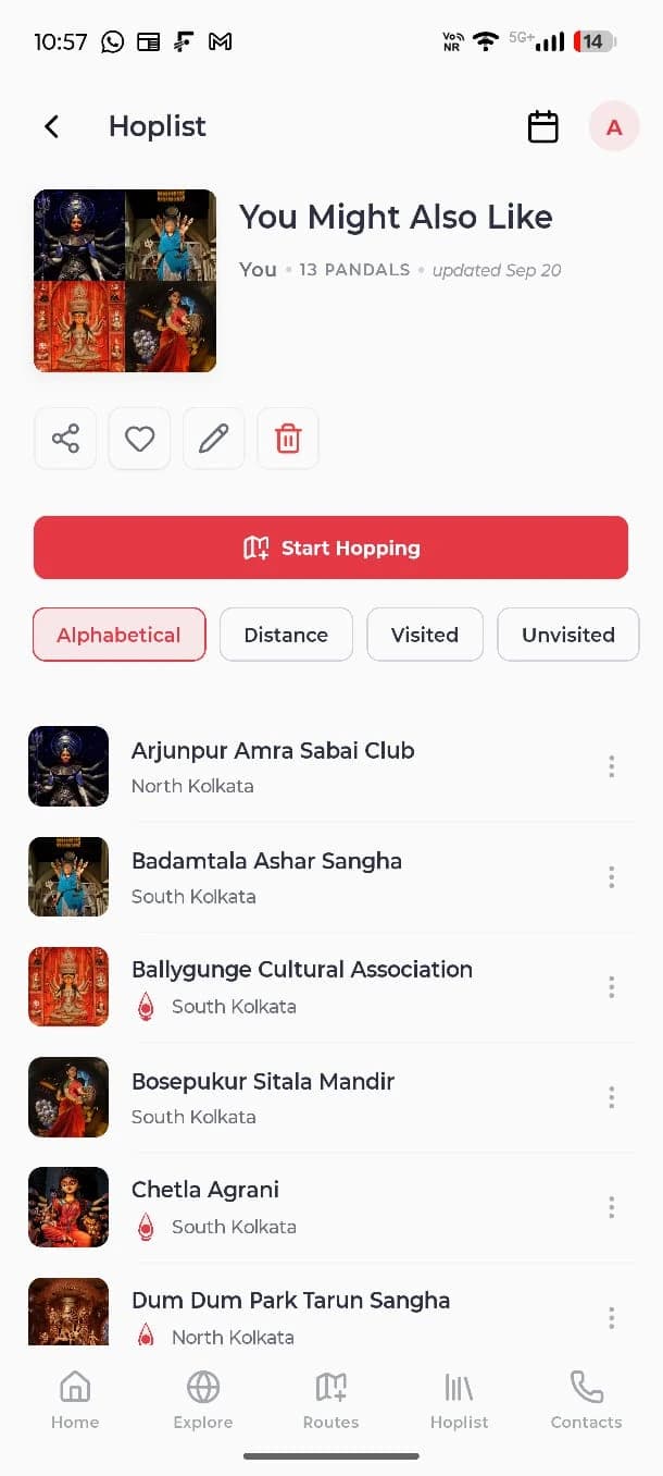 Pre-curated lists of pandals in Agomonii